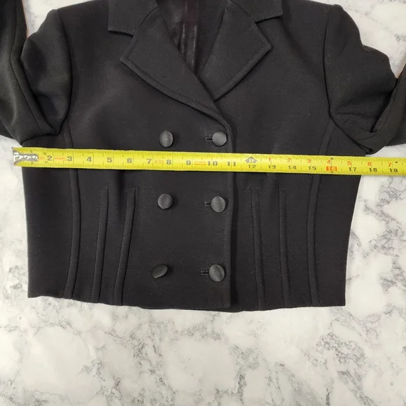 Dolce & Gabbana Double Breasted Cropped Blazer with Boning